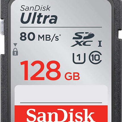 SanDisk Ultra Memory Card 80MB-s UHS-I SDHC 128GB (Class 10)