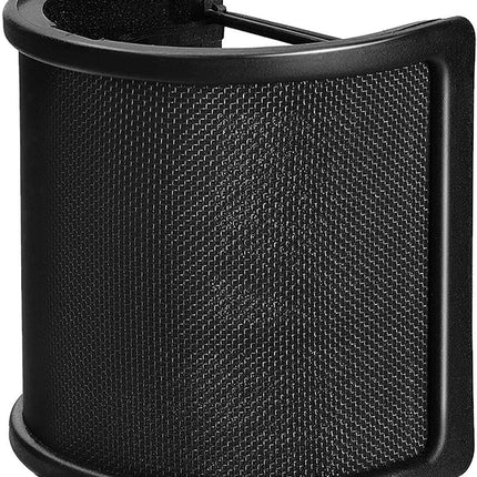 Pop Filter-PEMOTech [Upgraded Three Layers] Metal Mesh Foam Etamine Layer Microphone Windscreen Cover