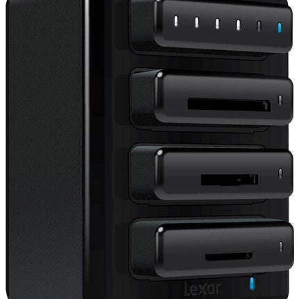 Lexar Professional Workflow HR2 Four-bay Thunderbolt 2-USB 3.0 Reader Hub LRWHR2RBNA