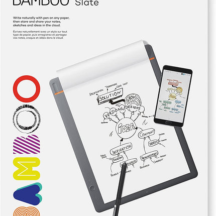 Wacom Bamboo Slate Smartpad Digital Notebook- Large (A4- Letter Size)- CDS810S