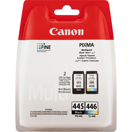 Canon PG-445-CL-446 BK-C-M-Y Ink Cartridge Multipack