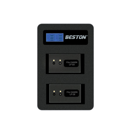 Beston E8 Dual Battery Charger for Canon