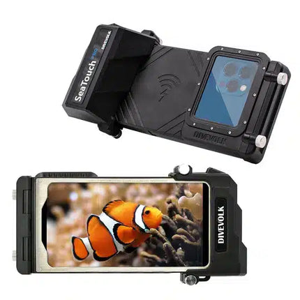 DIVEVOLK SeaTouch 3 PRO underwater iPhone diving housing -iphone diving case compatiable to iPhone- Samsung- Hua Wei
