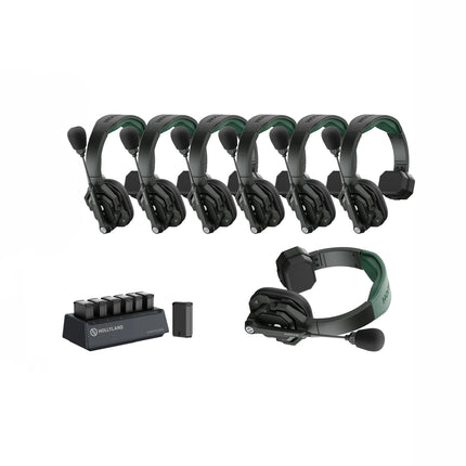Hollyland Solidcom SE Pro 7S 7-Person Full-Duplex Single-Ear Headset Intercom System (1.9 GHz)