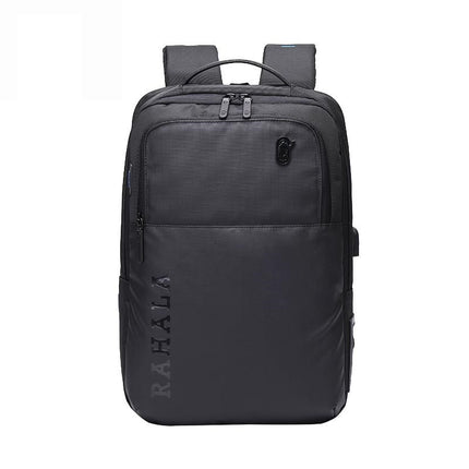 RAHALA 15.6-Inch Laptop Travel Waterproof Multi-Function Backpack With USB-Port  - Grey