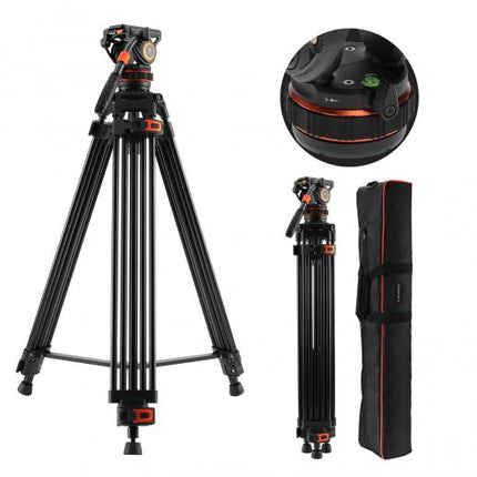 K&F Concept Professional Video Tripod with Fluid Head KF09.147
