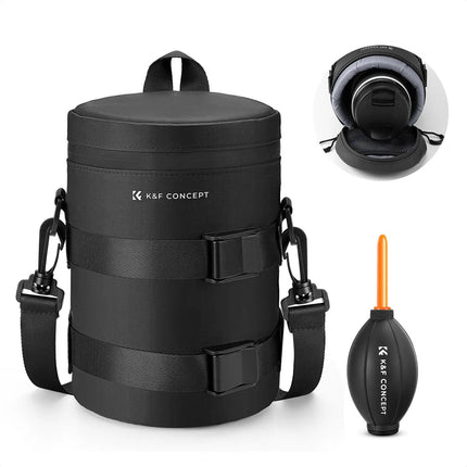 K&F Concept XL Waterproof Camera Lens Pouch – Shockproof Protection with Double Zipper