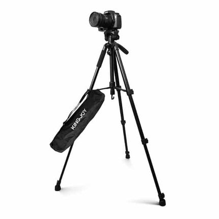 Kingjoy VT-860 56 Inch 4 Section Aluminum Alloy Camera tripod for Photography Video Shooting Support DSLR SLR Camcorde
