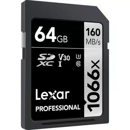 Lexar 64GB Professional 1066x UHS-I SDXC Memory Card 160 MBs (SILVER Series)
