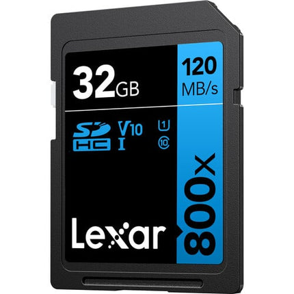 Lexar 32GB High-Performance 800x UHS-I SDHC Memory Card 120 MBs (BLUE Series)
