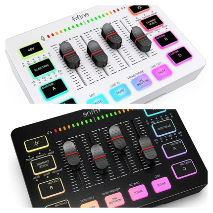 FIFINE SC3 Gaming Audio Mixer with XLR and 48V Phantom Power