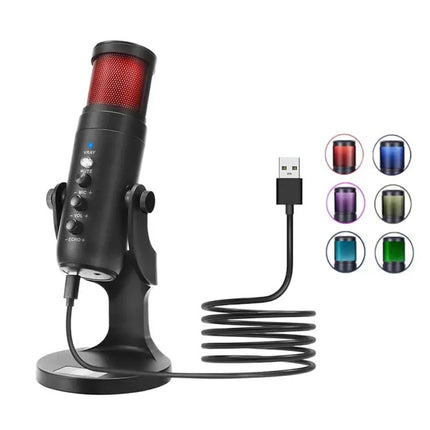 Jmary MC-PW9 RGB Professional USB Condenser Recording Microphone