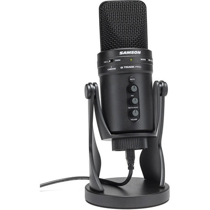 Samson G-Track Pro USB Microphone With Built-In Audio Interface - Black