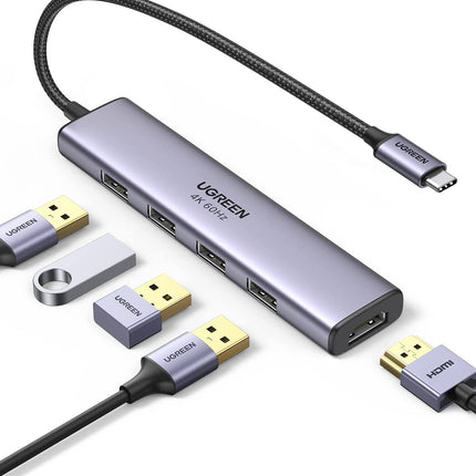UGREEN USB-C to 4 X USB 3.0+ HDMI Hub 5 in 1