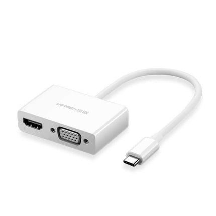 UGREEN USB Type C to HDMI + VGA Converter (White)