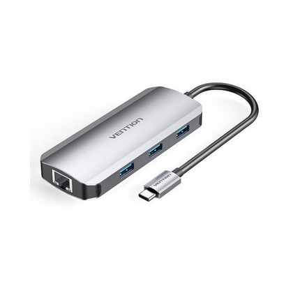 Vention USB-C to HDMI-3-Ports USB 3.0-RJ45-PD Docking Station
