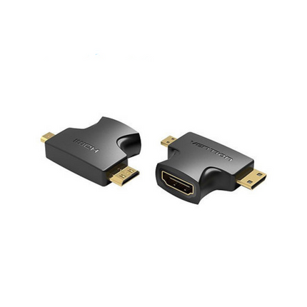 Vention 2 in 1 Mini HDMI and Micro HDMI Male to HDMI Female Adapter
