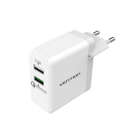 Vention Dual USB Charger (2.4A + QC3.0)