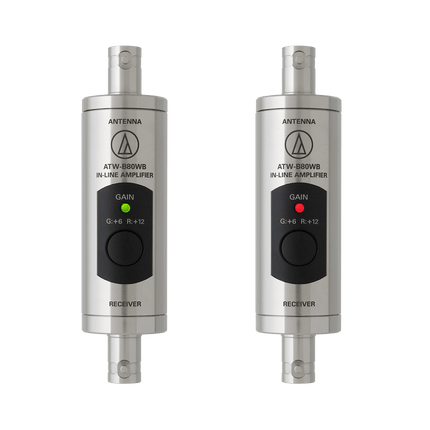 Audio-Technica Wideband UHF In-Line Antenna Boosters (Pair- 470-990 MHz)