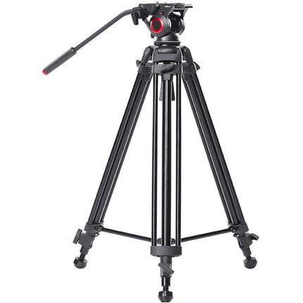 CAME-TV TP-606A Aluminum Video Tripod with Fluid Head and Mid-Level Spreader
