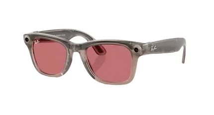 Ray-Ban Meta wayfarer (Gen 1) – F Shiny Warm Stone – L Transitions Watermelon Red