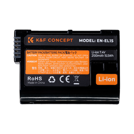 K&F Concept EN-EL15 Camera Battery for Nikon Cameras
