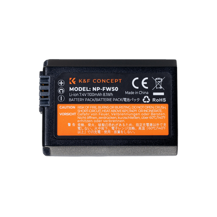 K&F Concept FW50 Camera Battery for Sony Cameras