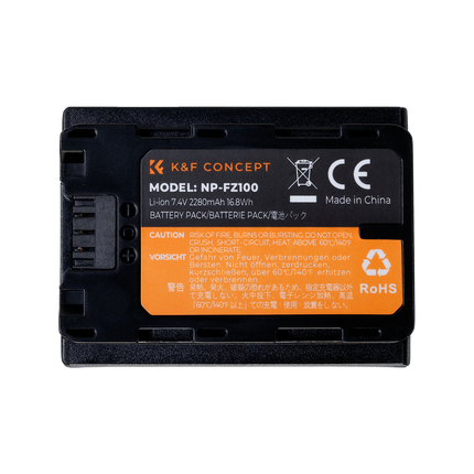 K&F Concept NP FZ100 Camera Battery for Sony Cameras KF28.0016V3