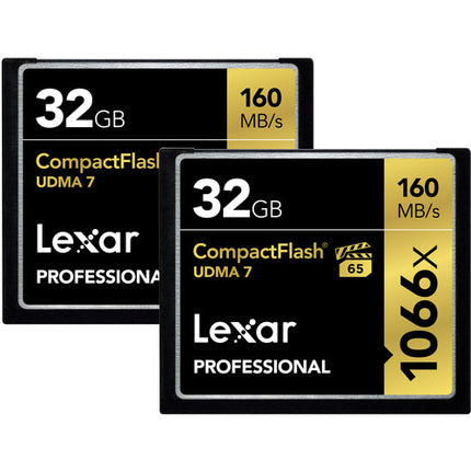 Lexar Professional 1066x CompactFlash Memory Card (UDMA 7- 2-Pack)