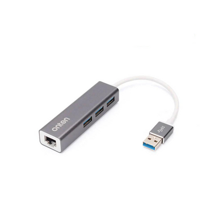 ONTEN USB 3.0 TO 3-PORT HUB WITH GIGABIT ETHERNET ADAPTER (5220)