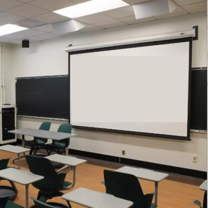 Generic Motorized Projection Screen Electric Roll Up Projector Screen With Remote 244 X 244 cm